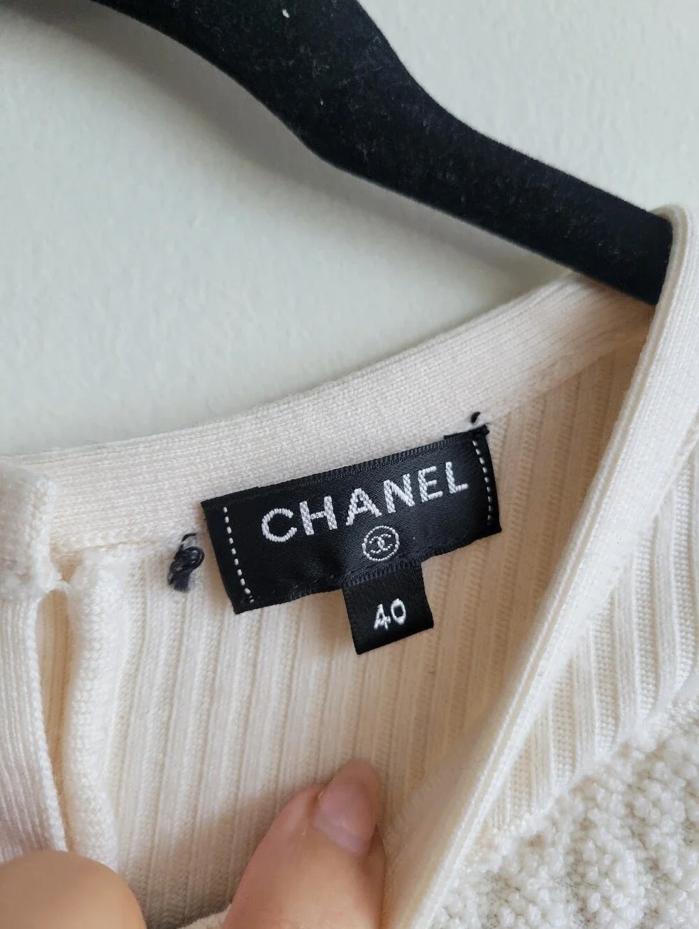 Chanel Knit Short Sleeve Dress Size 40